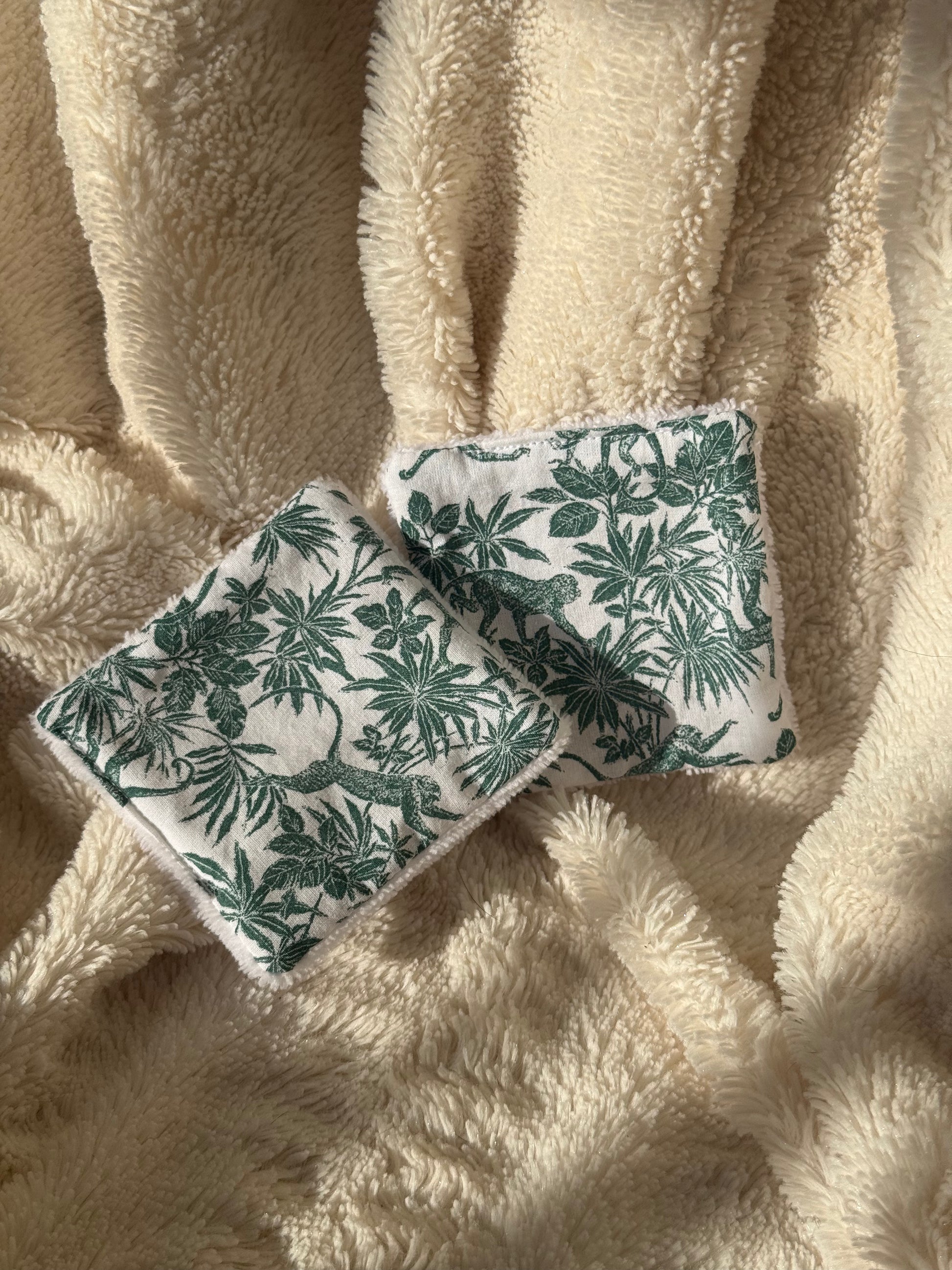 Les lingettes réutilisables motif jungle